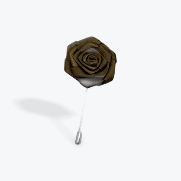Brown Rose Lapel Pin