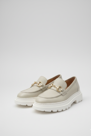 Frank - Cream Platform Loafers