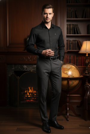 4 way stretch Knit Dress Shirt
