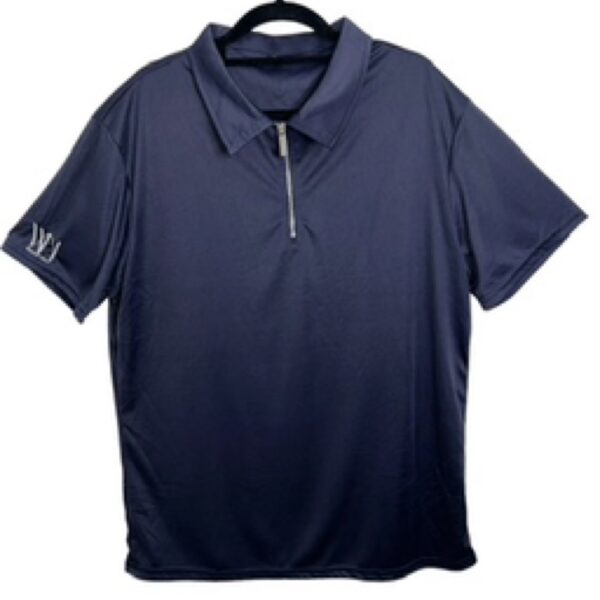 Neat Signature Zipper polo
