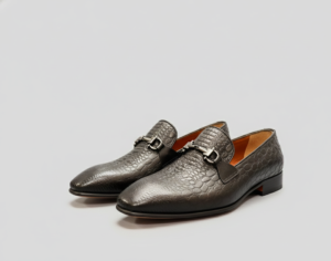 Draygo - Black Croc Skin Loafer