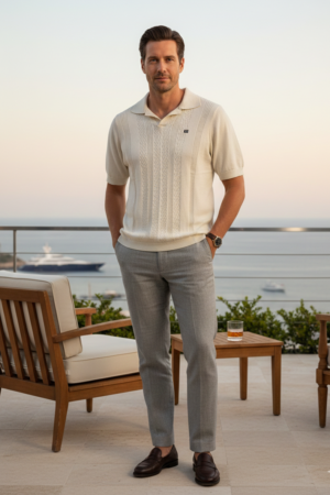 Vince Knitted Polo Shirt